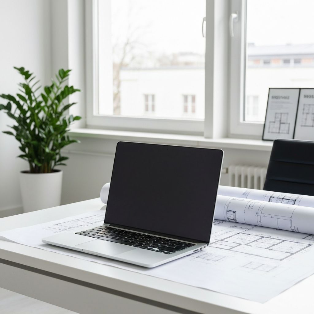 Beratung und Bauplanung im Büro